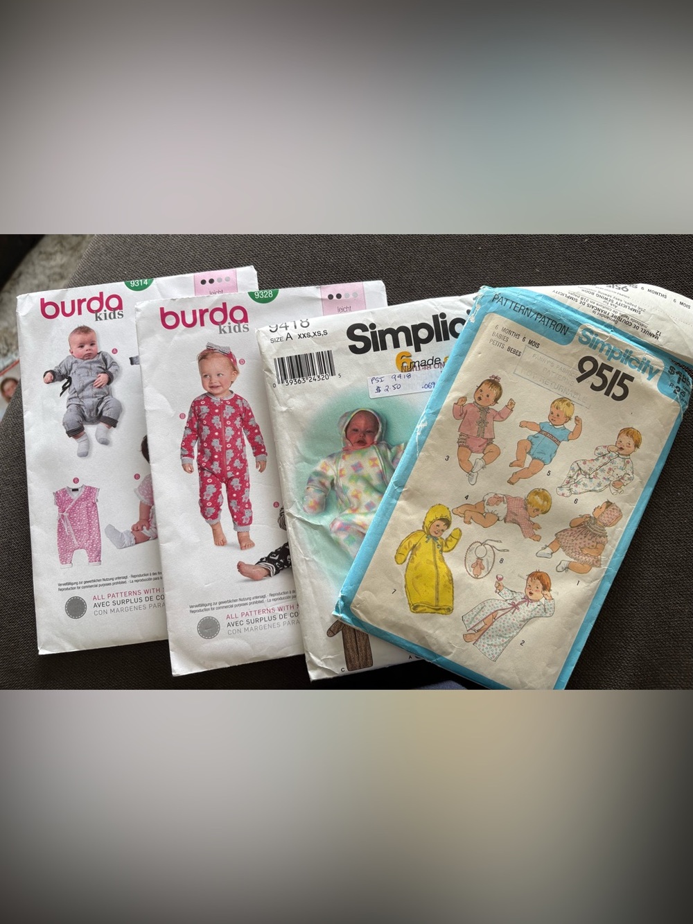 Set of 5 Baby Sewing Patterns